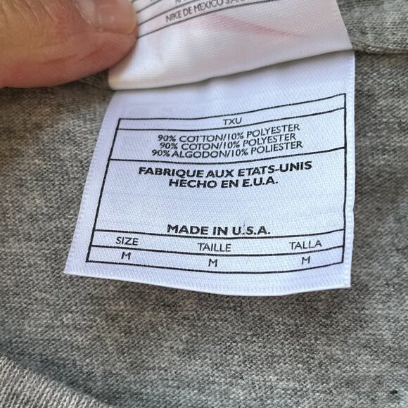 VTG Nike T-Shirt Gold Swoosh "Just Do It" Logo Gray Unisex USA Y2K - Picture 6 of 6